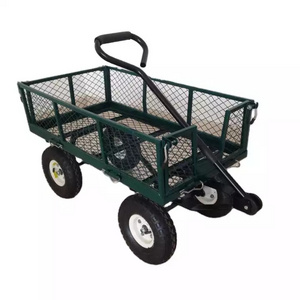 Mature manufacturing process used small garden cart plastic garden aluminum garden cart with four wheels