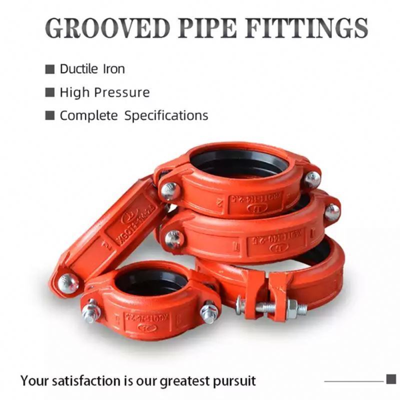 Chinese factories wholesale cheaply Ductile Iron Grooved Pipe Fittings Series Coupling Rigid Couplings