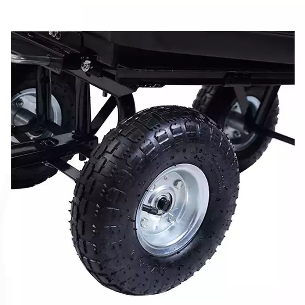 Perfect technology Strong safeguard motorized dump cart noise reduction tires dump cart powered