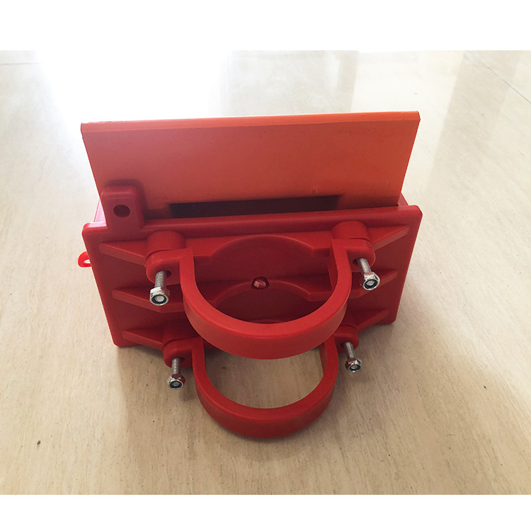 Orange Safety Traffic Orange Polyurethane Security Pu Wheel Chock Parking Block With Solid Bottom For Trucks