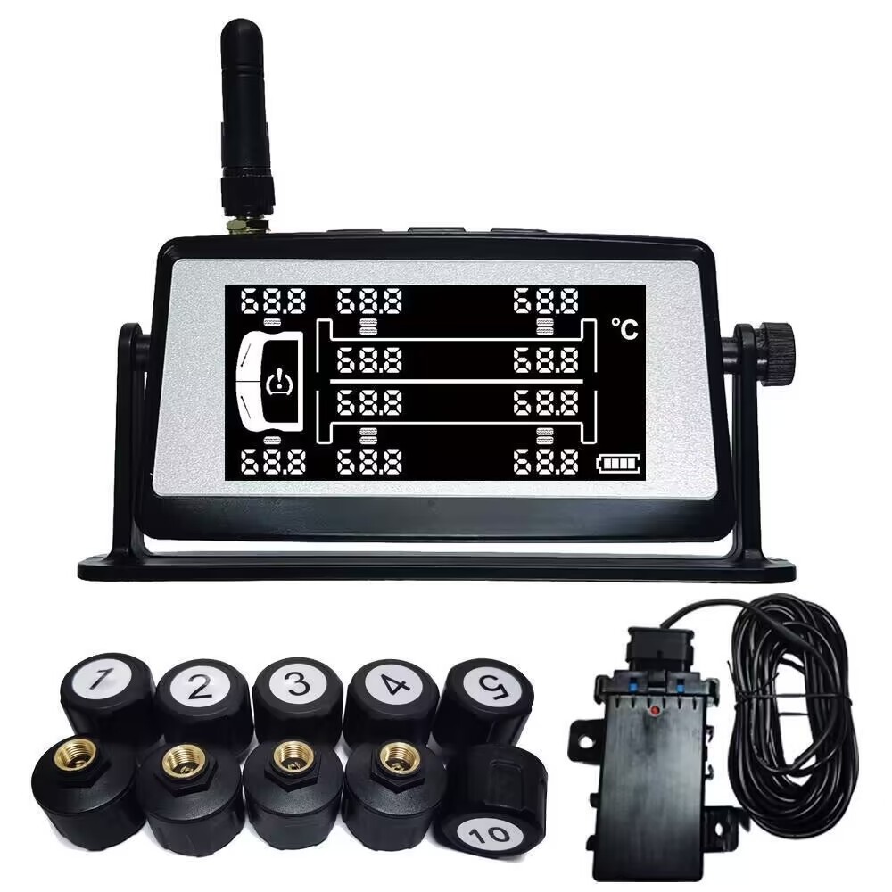 Heavy truck fire truck tire pressure monitoring system manufacturer high-precision tire pressure detector solar external