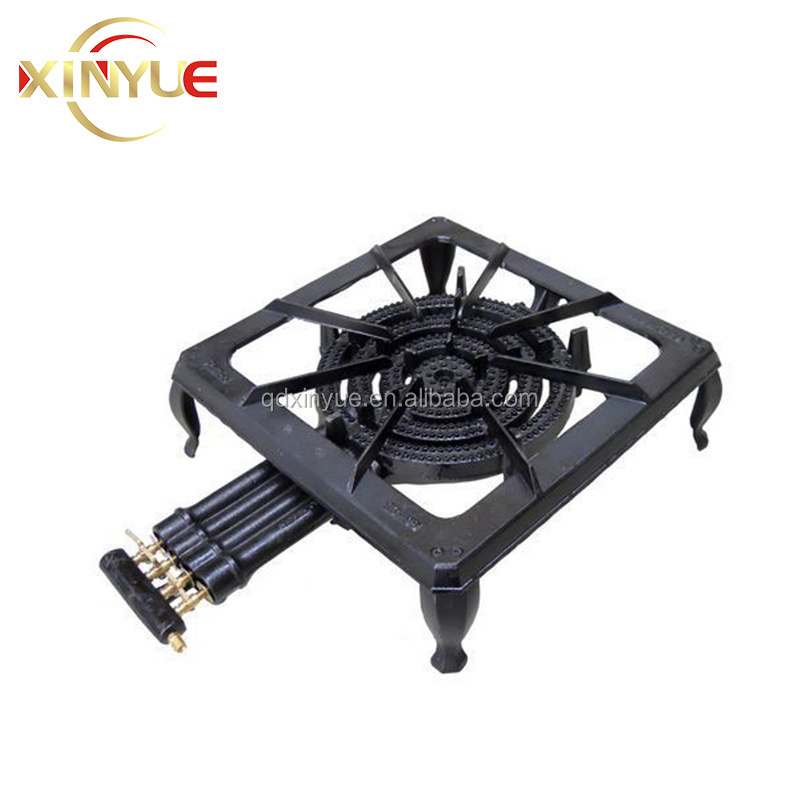 High Pressure Kitchen LPG 4 Rings LPG Gas Cooker Burner BBQ Outdoor Cast Iron Ring Burner