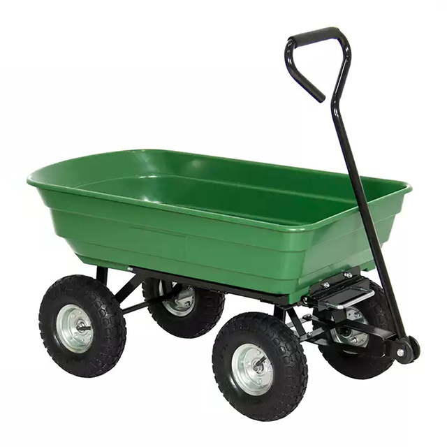 Perfect technology Strong safeguard motorized dump cart noise reduction tires dump cart powered