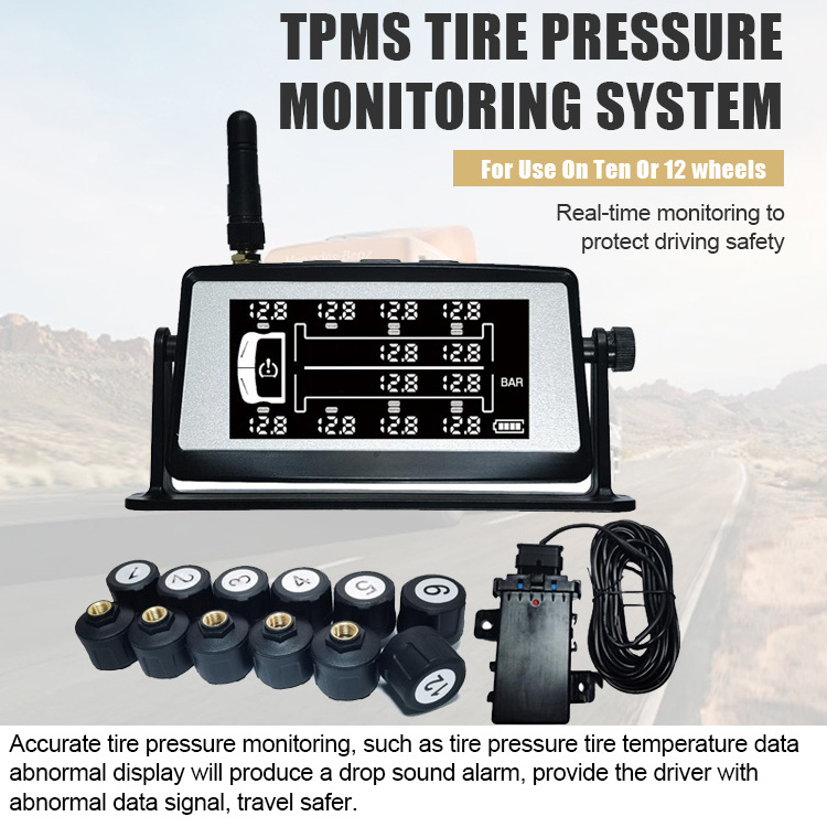 Upgrade truck safety wheels with wheels tpms tire pressure monitoring system solar wireless tpms