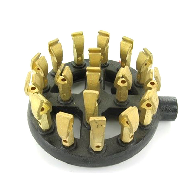 18 Brass Nozzles Cast Iron Tip Propane Lp Natural Wok Gas 10 Inch Jet Ring Round Burner For Large Pots