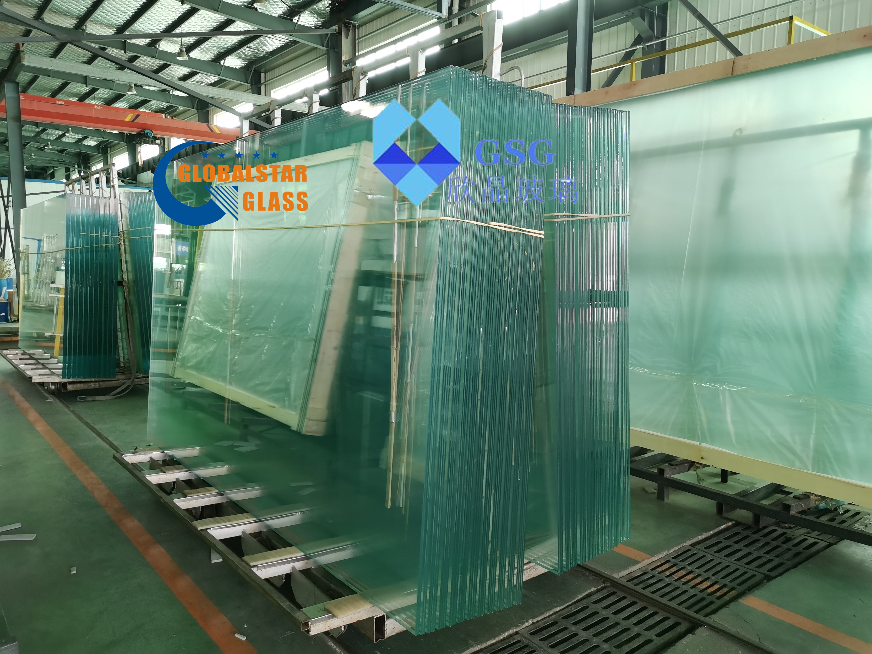 Thickness 6.38mm-40.28 mm clear, Low Iron, Float, Annealed Laminated Glass