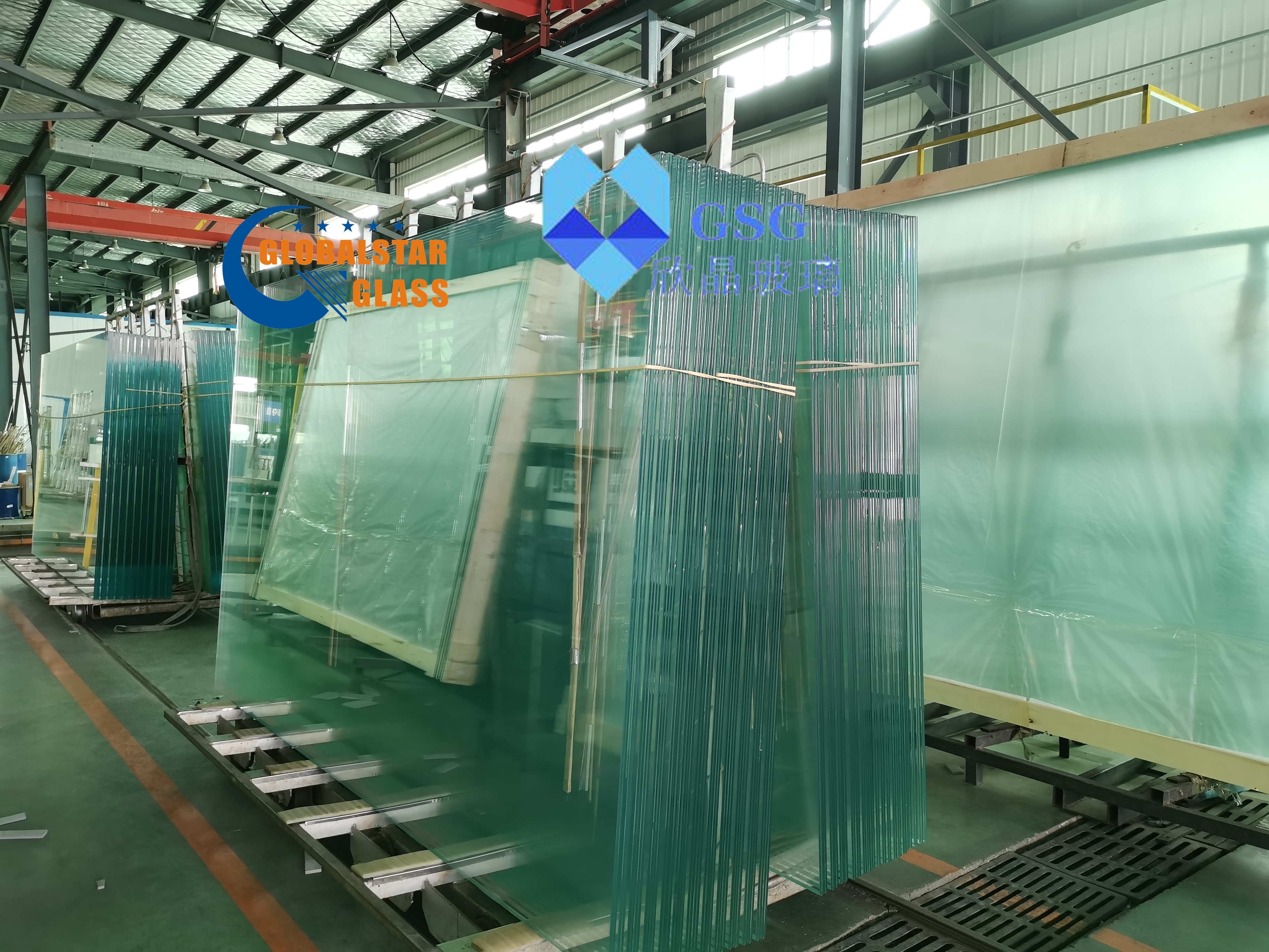 Thickness 6.38mm-40.28 mm clear, Low Iron, Float, Annealed Laminated Glass