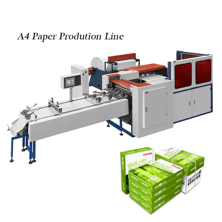 Paper Cutter A4 Size Roll To Sheet Cutting & Packaging Machine High Speed Cutter Machine