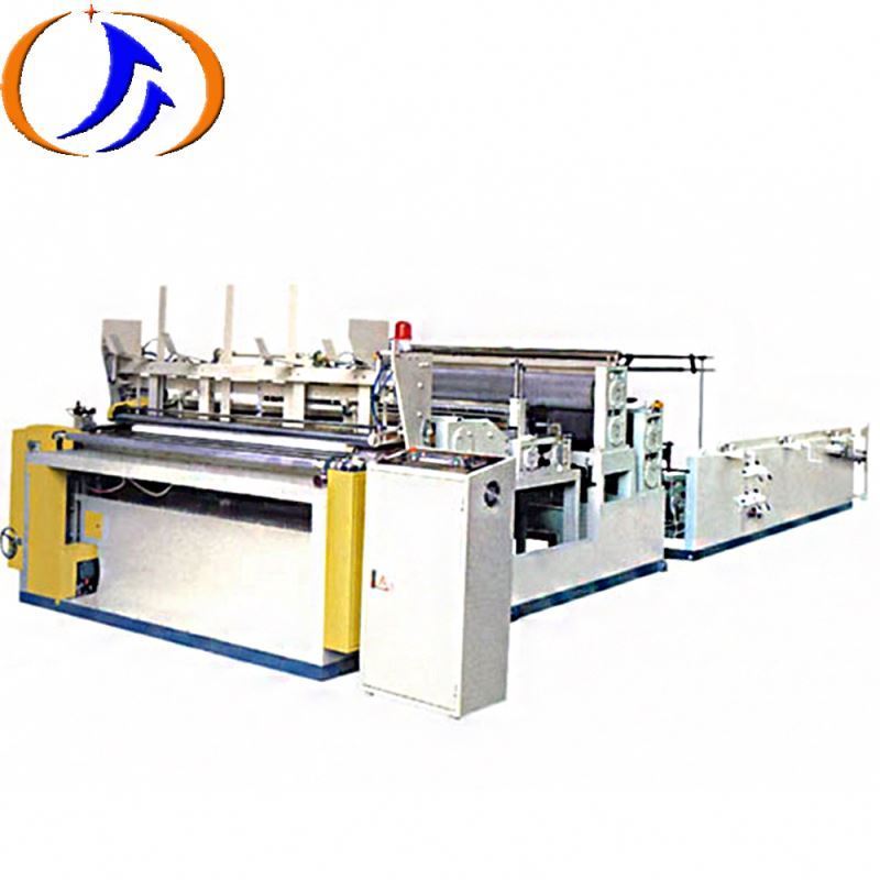 Automatic Perforating Rewinder Toilet Paper Rolls Rewinding Bandsaw Cutting Slitting Converting Machine