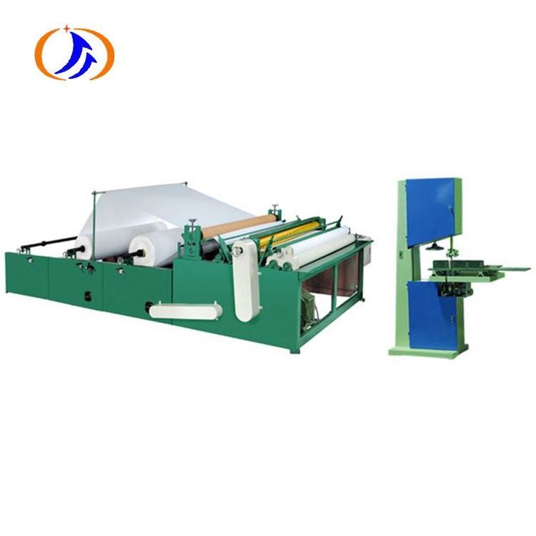 Automatic Perforating Rewinder Toilet Paper Rolls Rewinding Bandsaw Cutting Slitting Converting Machine