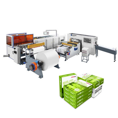 Paper Cutter A4 Size Roll To Sheet Cutting & Packaging Machine High Speed Cutter Machine