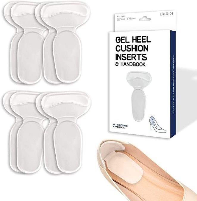 Comfort Lady Transparent Foot Care Gel Half Insole For Shoes Protective Heel Silicone