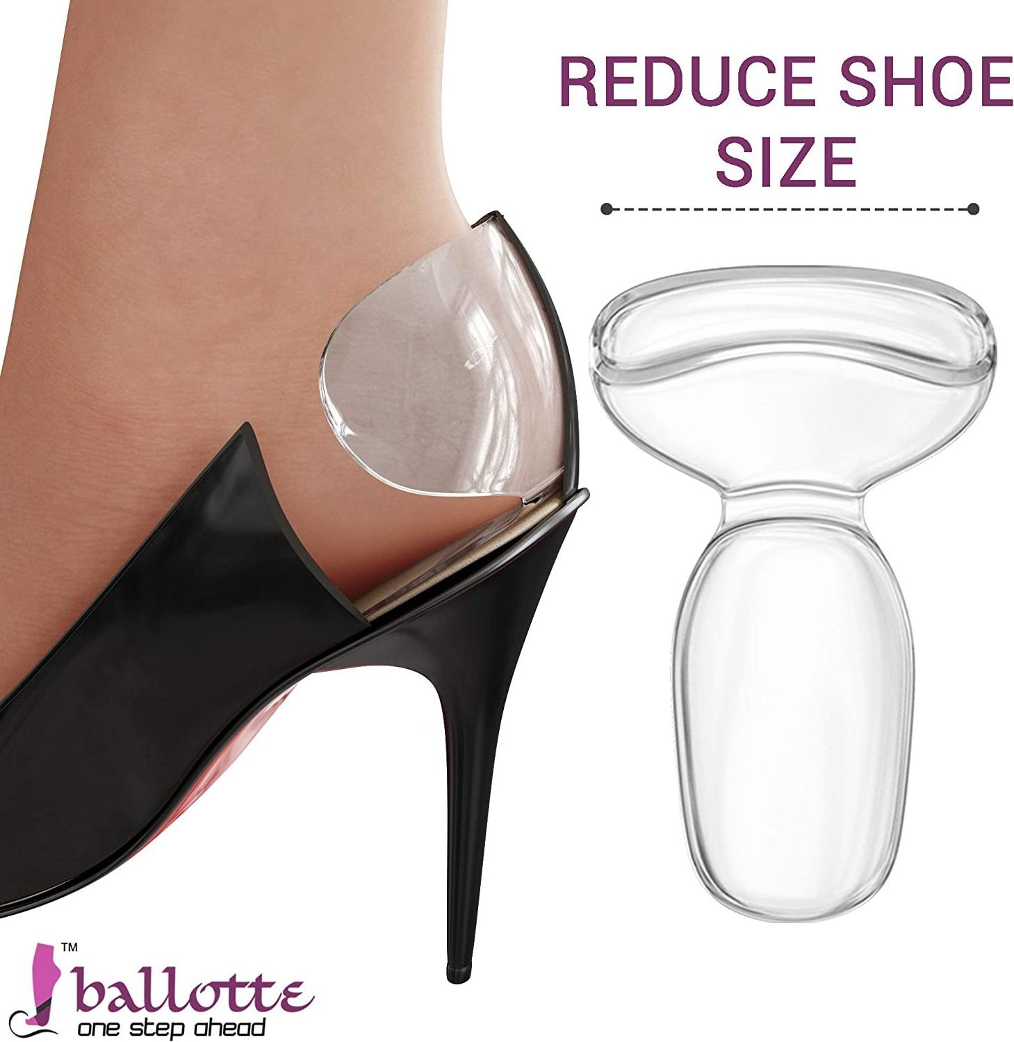 Transparent High Heel Shoes Soft Gel Insole Orthotic Insoles Silicone Arch Support Pads