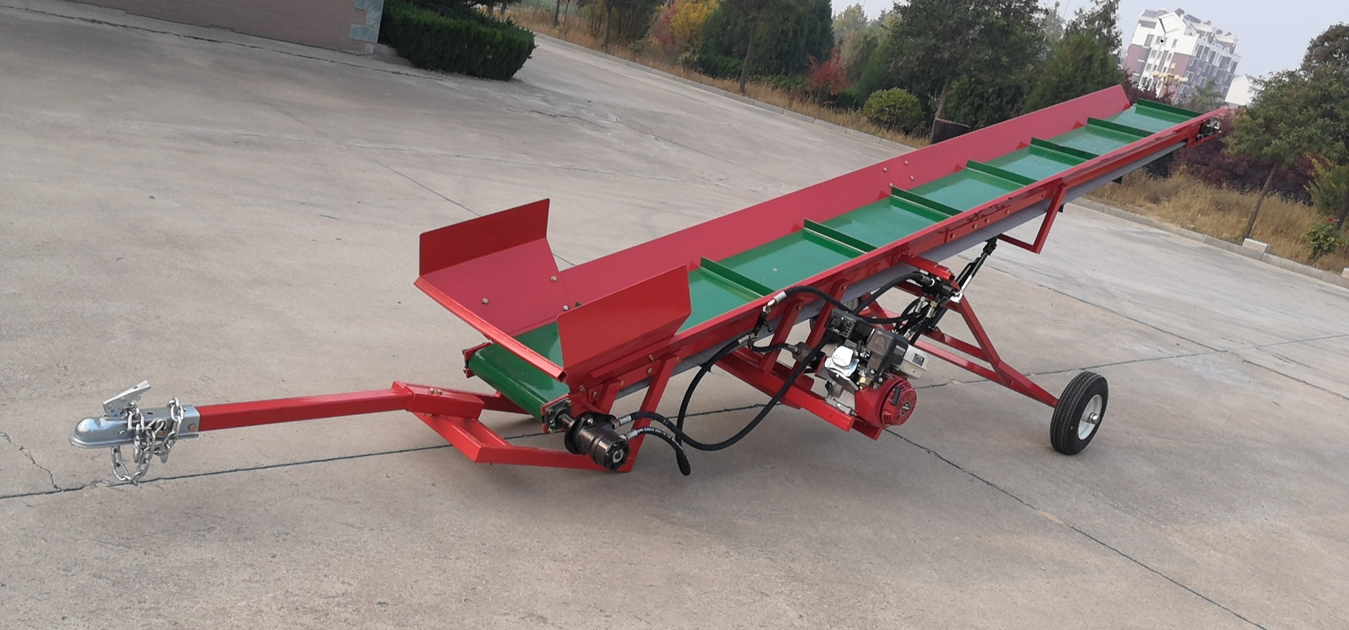 Good Price 16 Feet China Wood Elevator Firewood Conveyor With Chain Belt