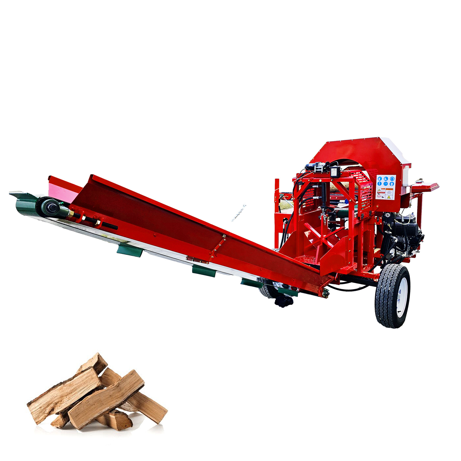 Automatic wood cutting firewood processor 500mm cutting diameter forestry machine log splitter for sale