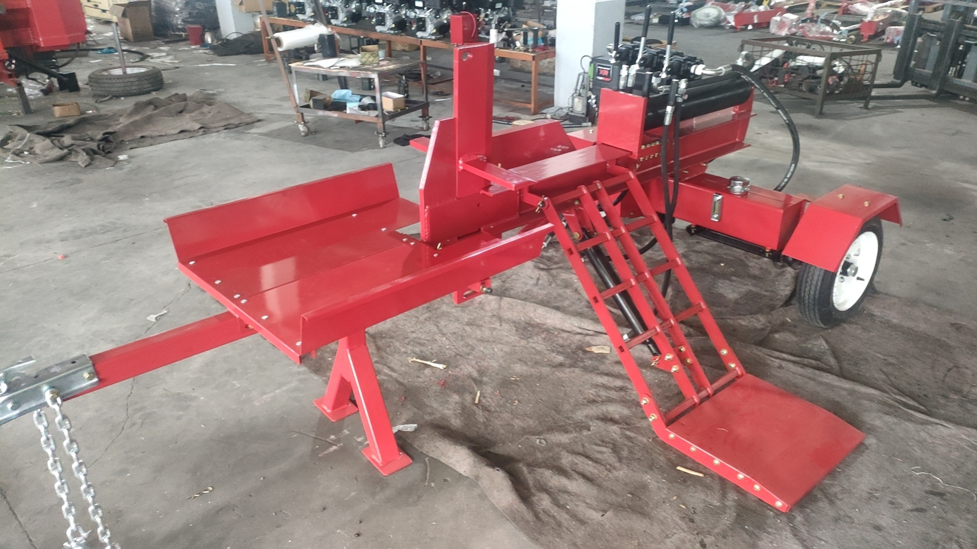 Tree cutting machine YHT 50 ton log splitter with log lifter forestry machinery firewood processor