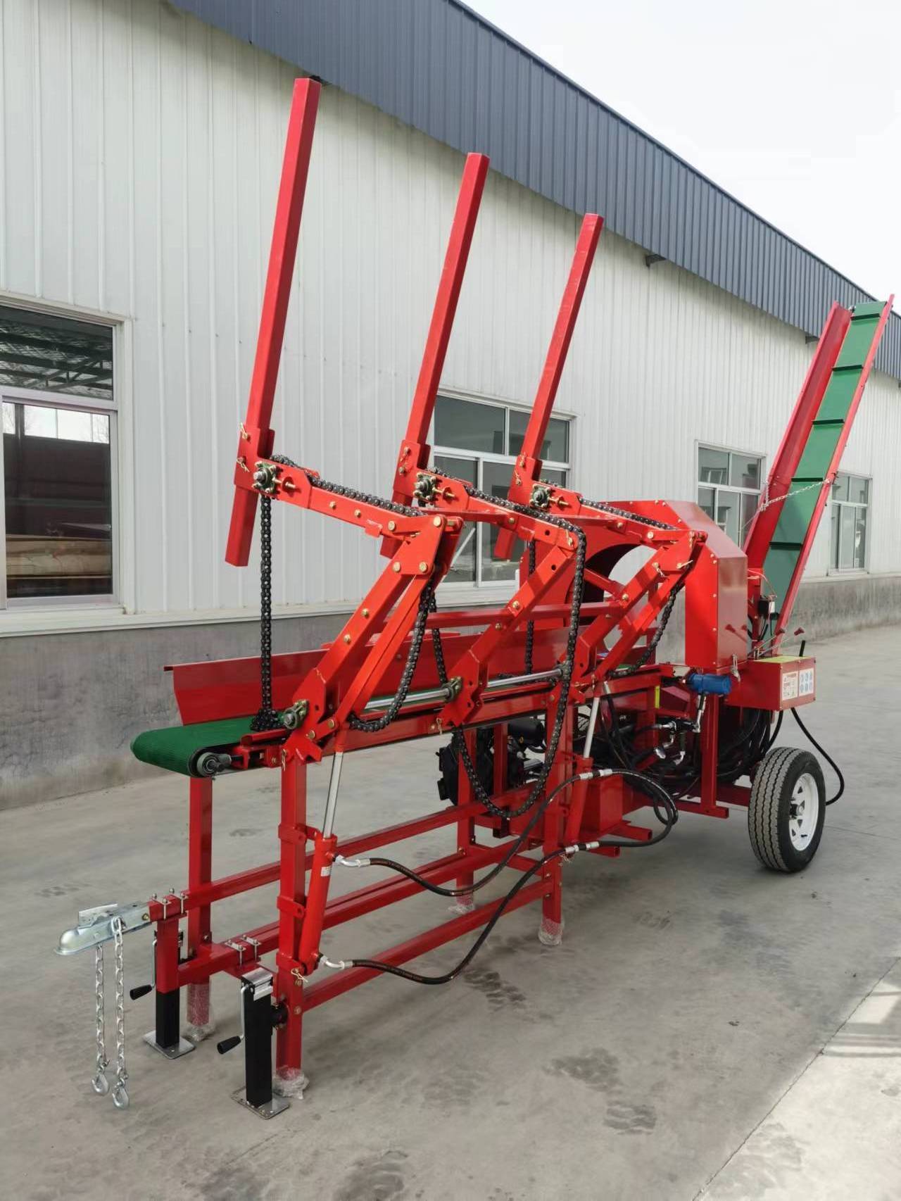 Gasoline engine log splitter customization wood cutting machine with log deck 35 ton firewood processor