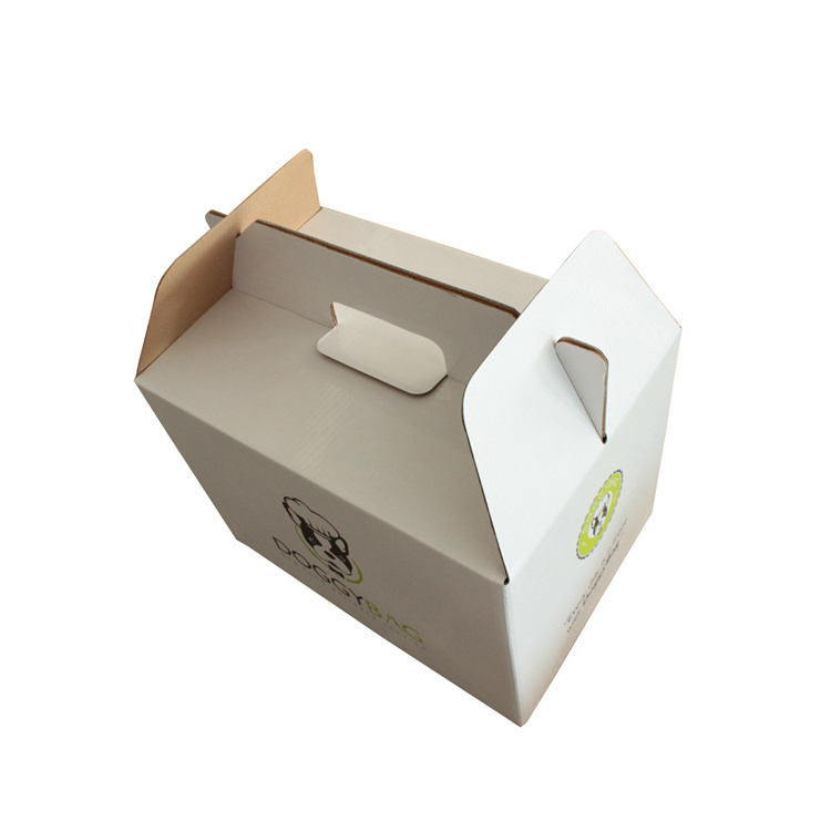 Custom Corrugated Gable Cardboard Pet Carrier Box Packaging