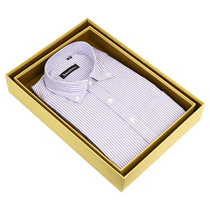 Customized Rectangle Men Polo Shirt T-Shirts Rigid Cardboard Gift Two Pieces Paper Box Packaging for Clothes