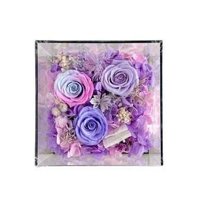 Gifts for women Rosa Eterna Flower Valentines Day Gift Box Forever Real Natural Everlasting Immortal Rose in Acrylic Box