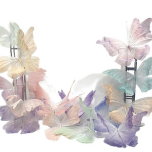 Organza Butterfly Decorative Giant Handmade Butterfly Decorations Silk Organza Big Butterflies Wedding Event Decoration  Display