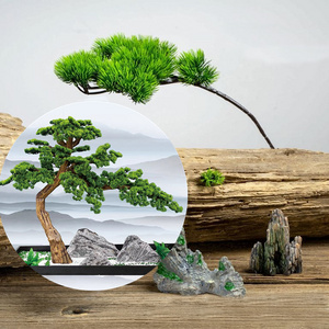 Artificial Plant Wholesale Plastic Green pine branch Home Hotel Garden Decor fake Artificial bonsai branch