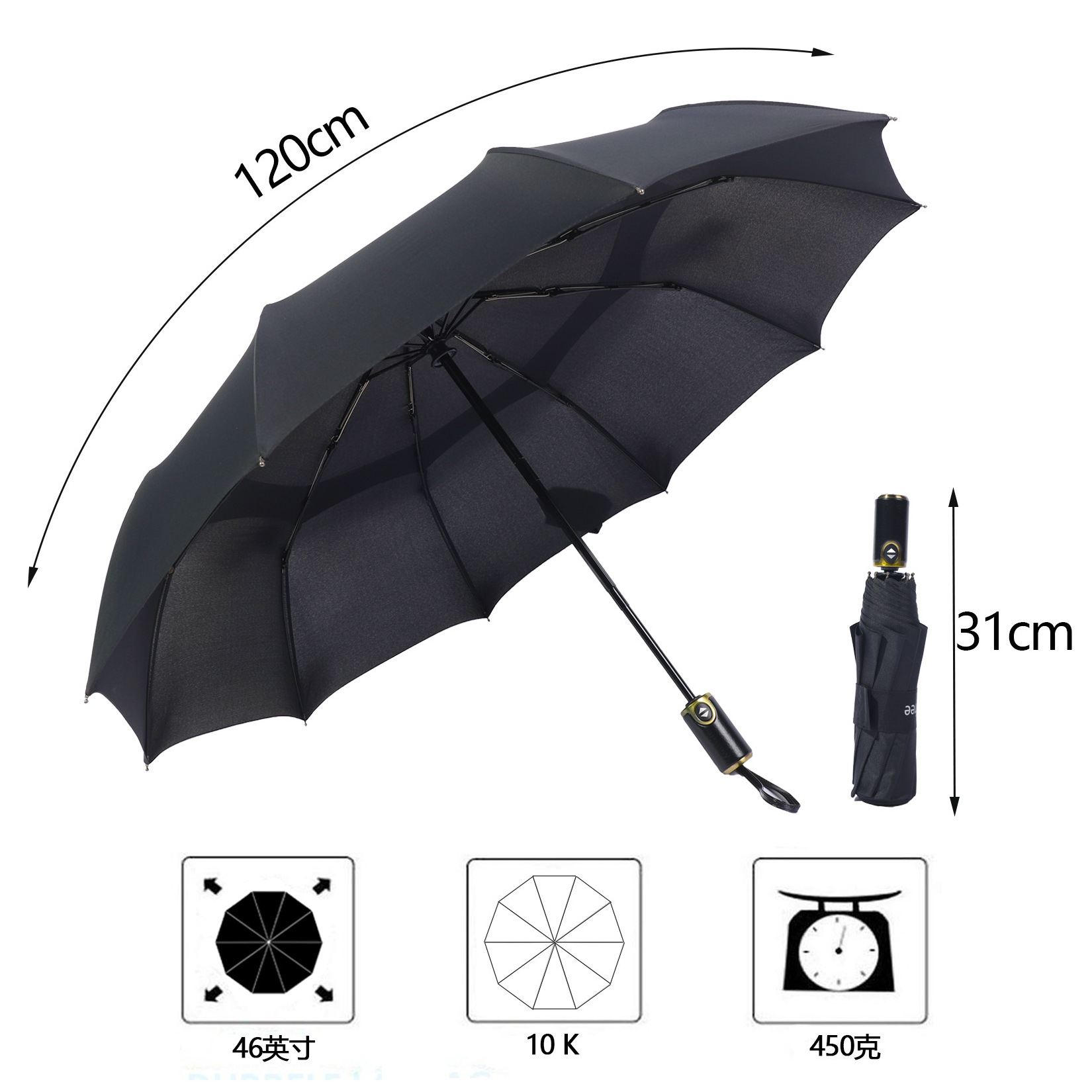 2024Portable Travel Umbrellas for Rain Windproof, Strong Compact Umbrella for Wind and Rain Perfect Car Umbrella Fully-automatic