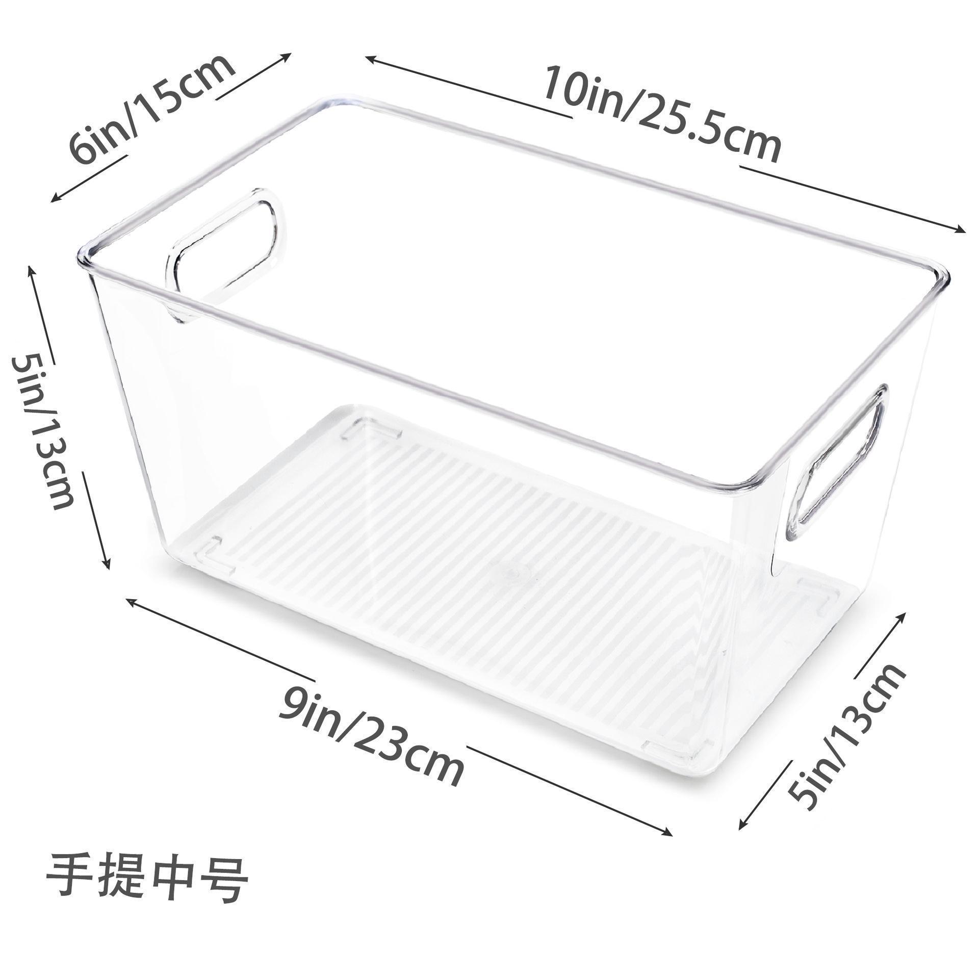 Storage Box Clear Plastic Storage Bins Kitchen Pantry Storage Drawers Transparent Fridge Cabinet Refrigerator Organizers Boxes