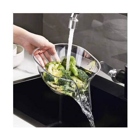 Washing Vegetable Fruit Food Multi-functional kitchen sink drainage basket funnel with Removable Filter Drain Basket with Spout