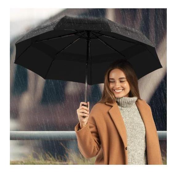 2024Portable Travel Umbrellas for Rain Windproof, Strong Compact Umbrella for Wind and Rain Perfect Car Umbrella Fully-automatic