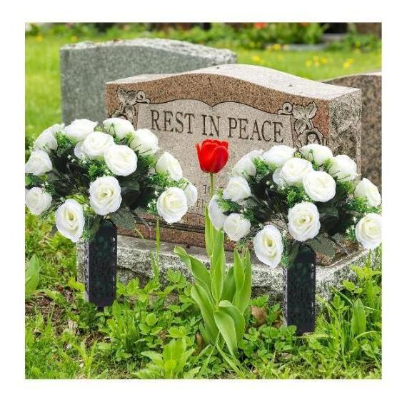 Artificial Cemetery Flowers  Artificial Funeral Memorial Bouquet Graveyard Memorial Flowers  Graveyard Headstones Decoration