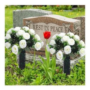 Artificial Cemetery Flowers  Artificial Funeral Memorial Bouquet Graveyard Memorial Flowers  Graveyard Headstones Decoration