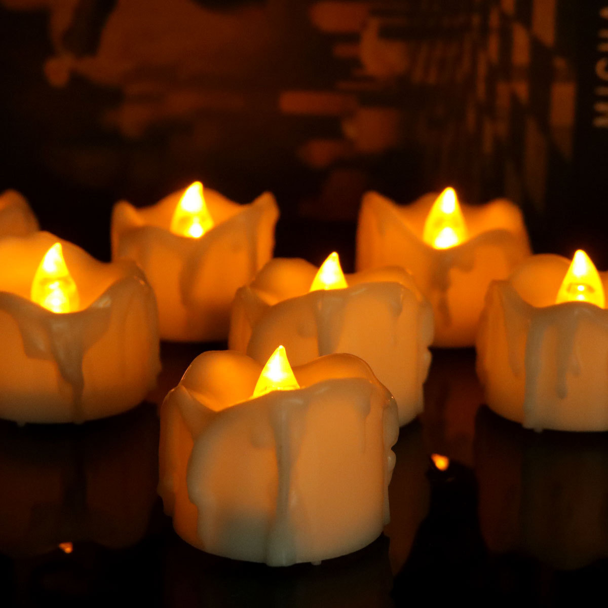 Flameless Plastic battery Pillar Candle Timer LED  flameless Candles battery operated tealight candles  Battery Operated Dancing