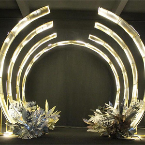 Wedding decoration centerpiece event stage backdrops new design led light tunnel wedding backdrop arch