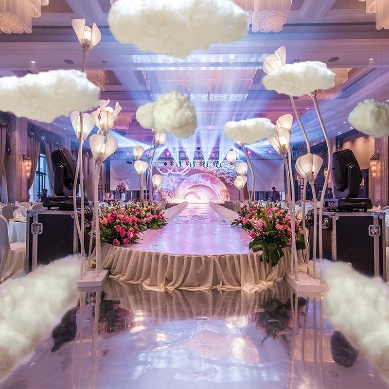 Home Decoration Wedding Cotton Clouds Hall  Hanging Ceiling Decorative White Clouds Ceiling Modern Decor