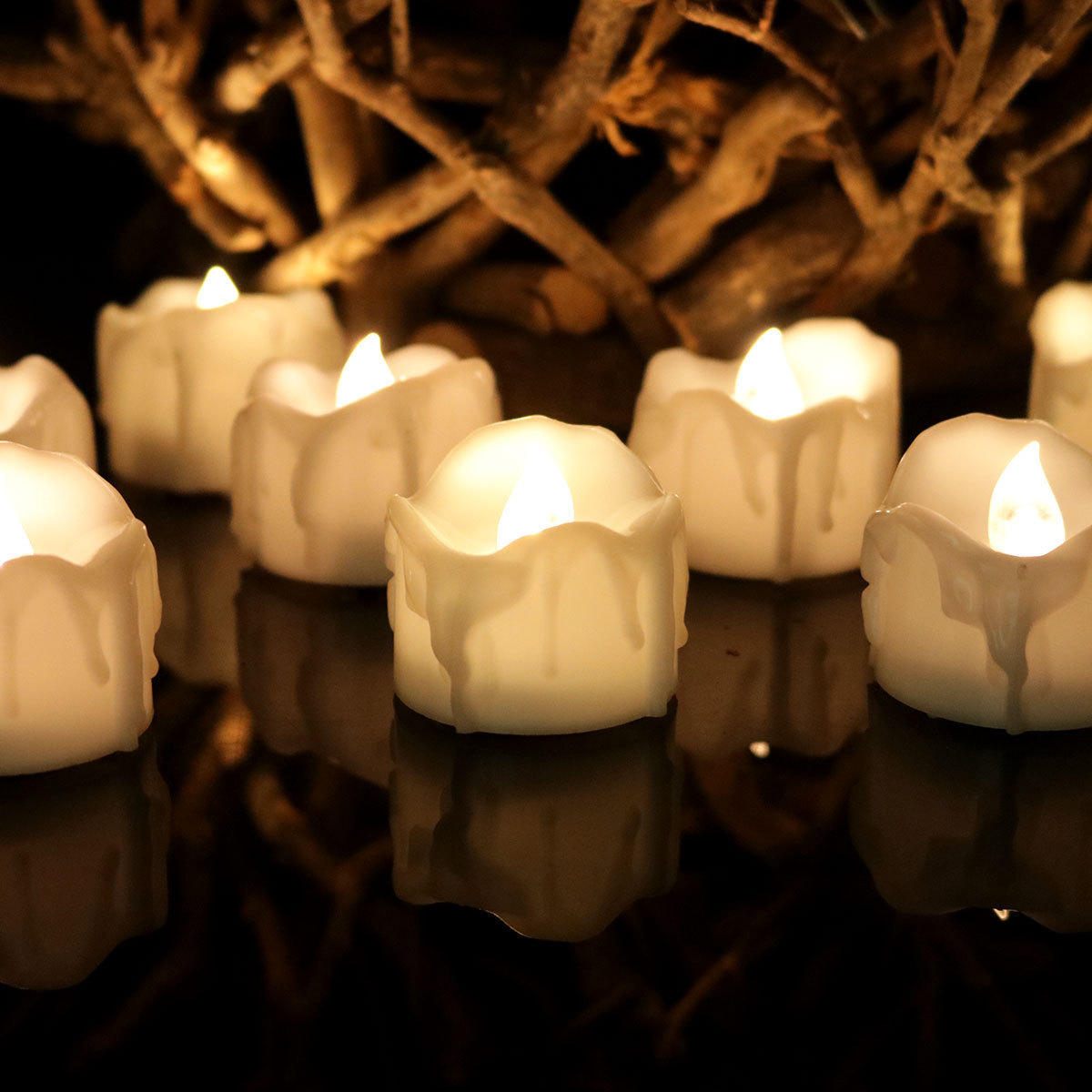 Flameless Plastic battery Pillar Candle Timer LED  flameless Candles battery operated tealight candles  Battery Operated Dancing