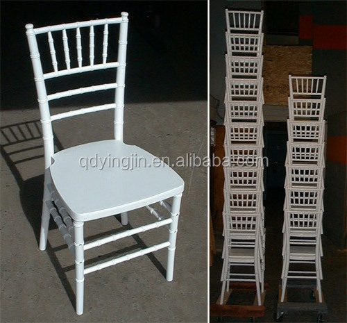 Party Rental White Resin Stacking Chiavari Chair