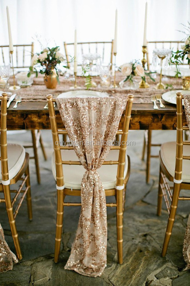 Factory Wholesale Chiavari Chairs Gold with Ivory Cushion