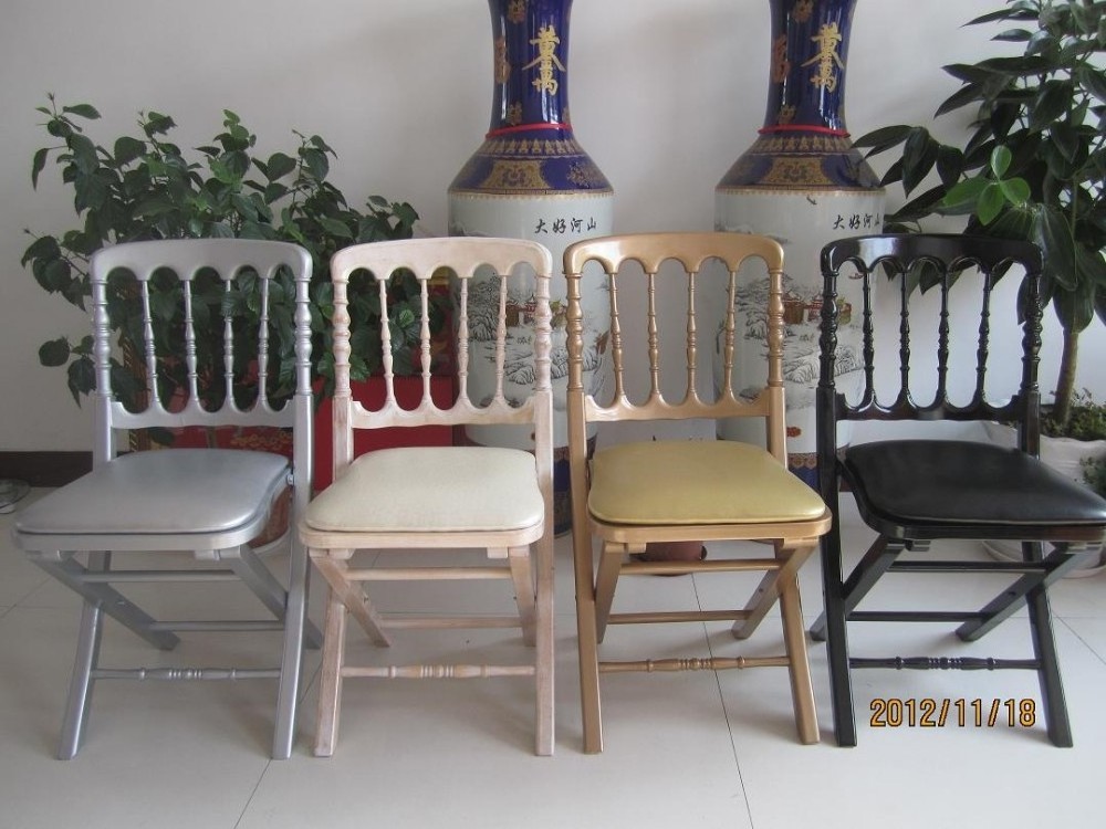 Hot Sale Banquet Wood and Resin Folding Napoleon Chair luxury chairs for wedding reception