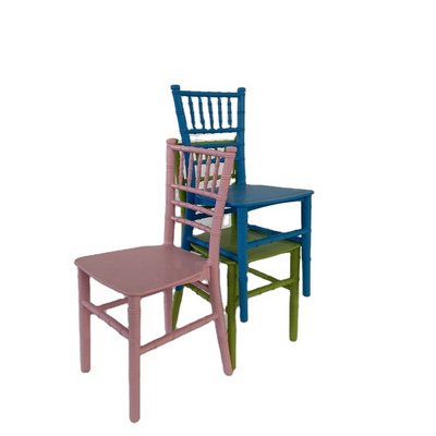 colorful  furniture party event dining room stackable chiavari chair ghost Tiffany kid chair for child