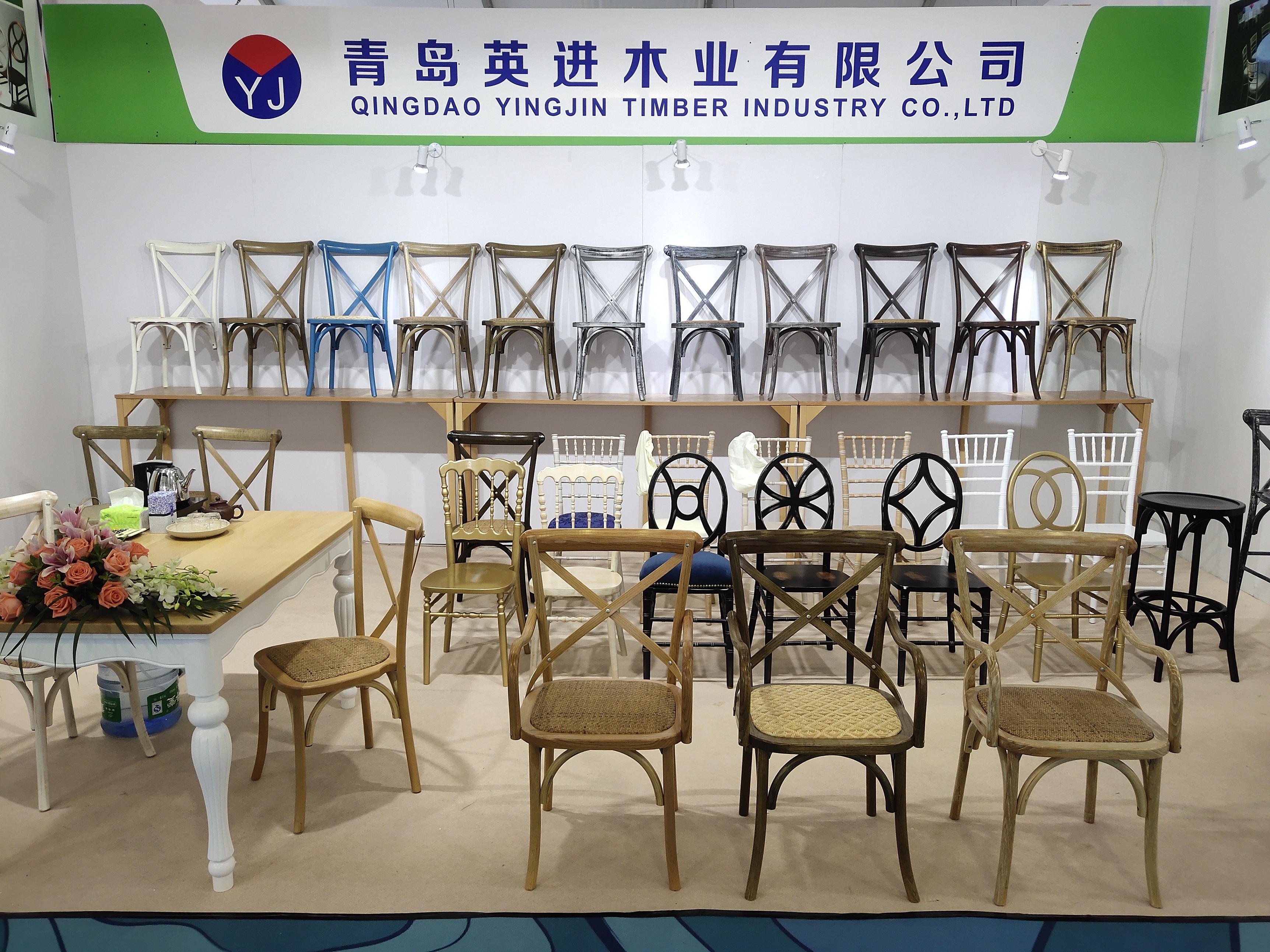 Wholesale Stack Stackable Beech Oak Cross back Chair X Wedding Vineyard Dining Rental Wood Cross Back Chair