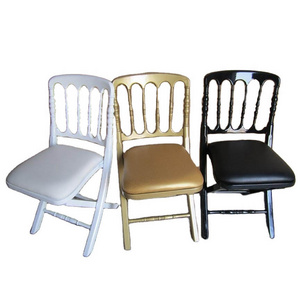 Hot Sale Banquet Wood and Resin Folding Napoleon Chair luxury chairs for wedding reception