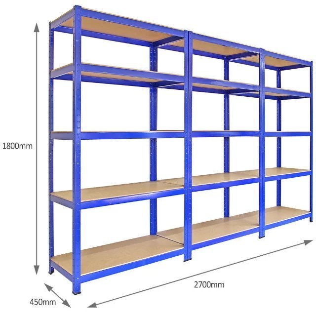 5 Tier Industrial Racks Steel Shelving Warehouse Shelves Tools Storage Racks Shelving Units