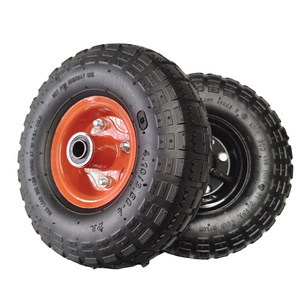 Heavy Duty Mower Tires on Wheel 4.10/3.50-4" Dolly Wheels and Hand Truck Wheels Replacement