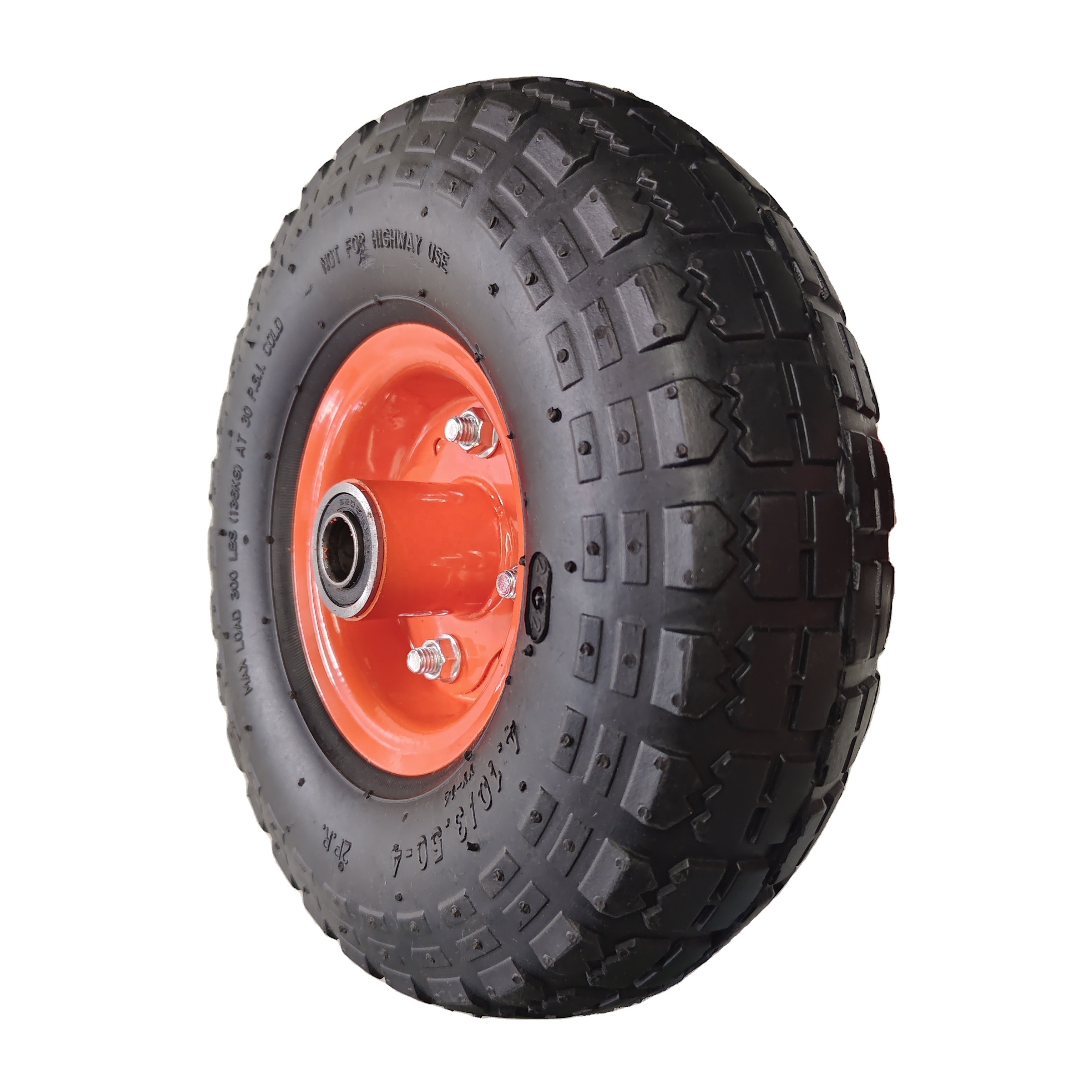 Heavy Duty Mower Tires on Wheel 4.10/3.50-4