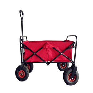 Outdoor Beach Portable Garden Trolley Cart Collapsible Camping Folding Wagon Customized Wheels And Logo