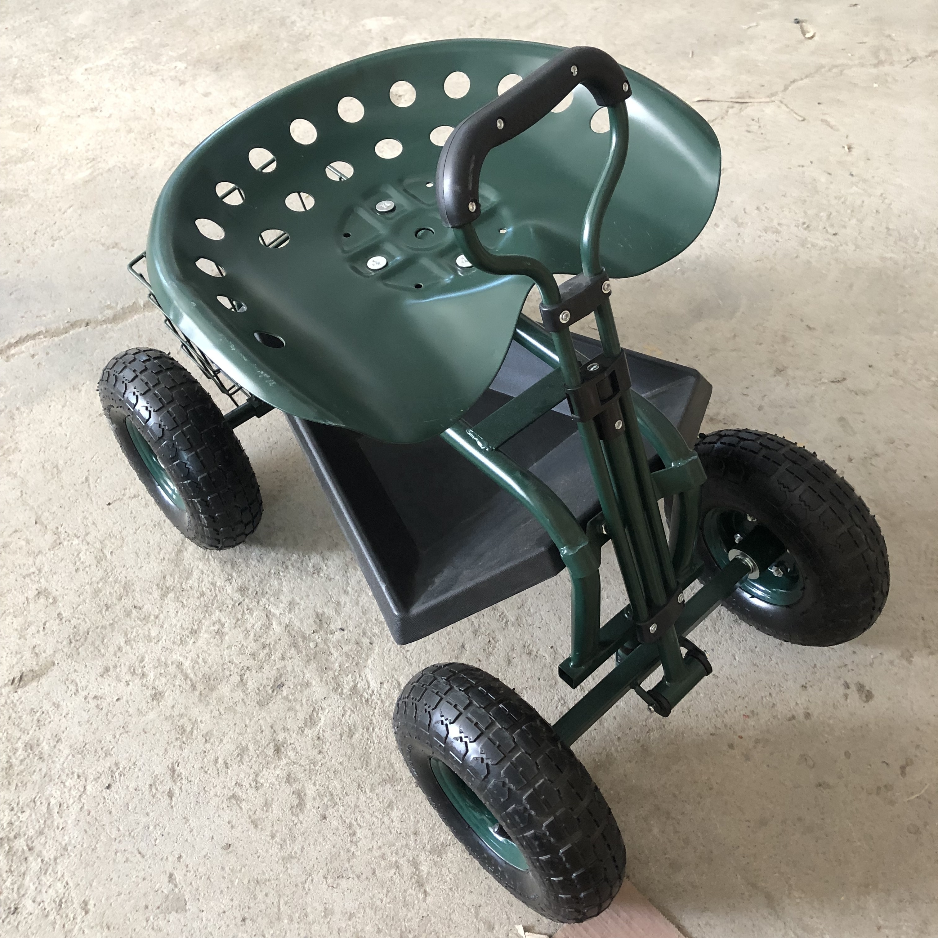 Heavy duty seat cart garden cart green cart wagon