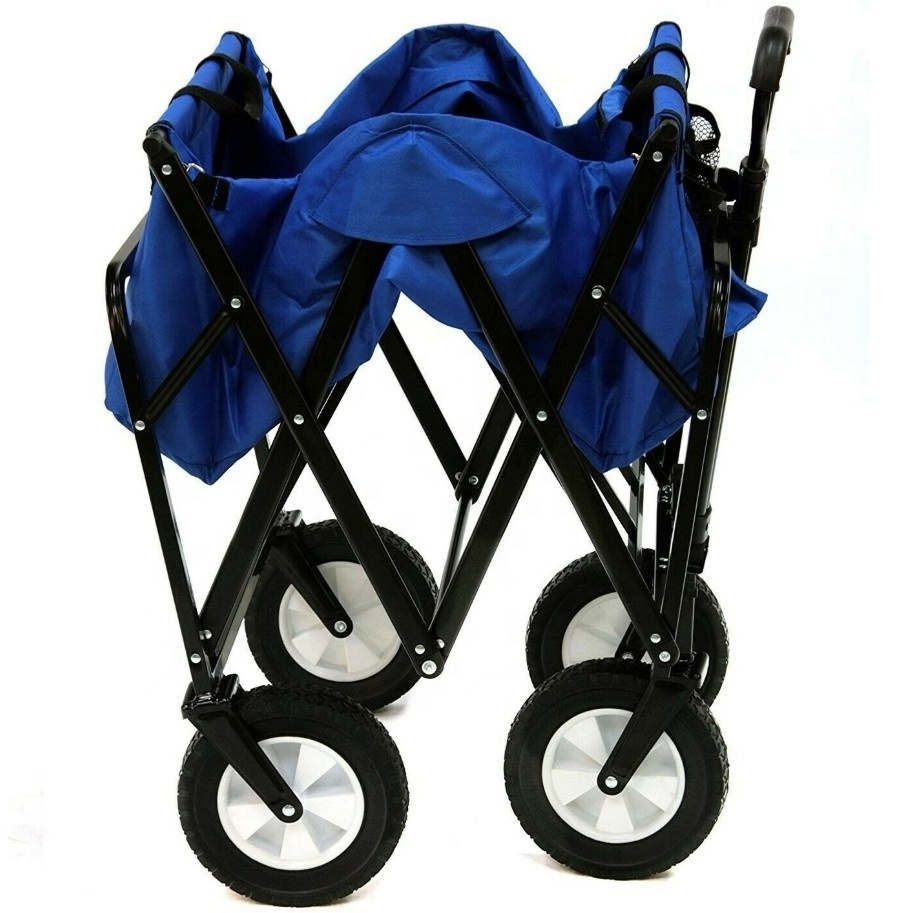 Easy transport 4 wheels push folding wagon cart outdoor