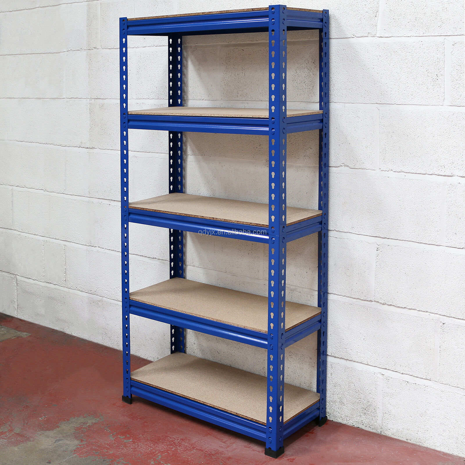 5 Tiers Galvanized Steel Metal Storage Rack Shelves Industrial Shelving Boltless Rivet Shelf