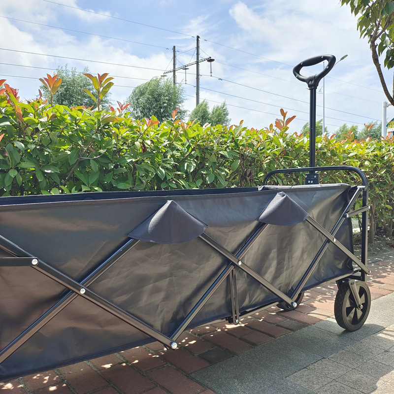 Practical Foldable Garden Carrello Utility Beach Trolley Collapsible Folding Wagon